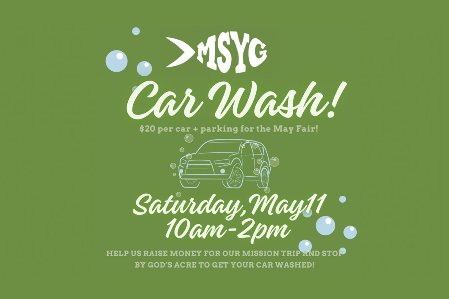 MSYG Car Wash The Congregational Church of New Canaan